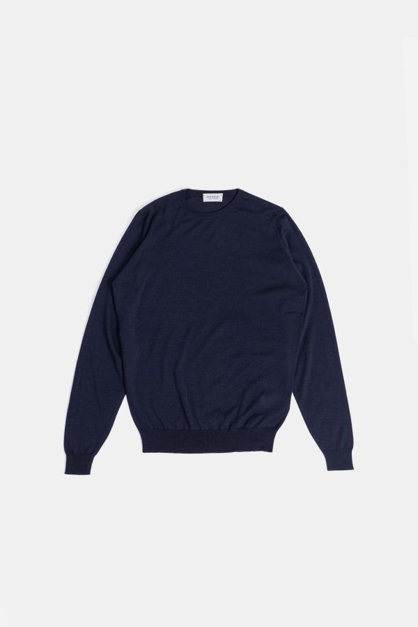 Smedley Extra-fine merino wool sweater in navy