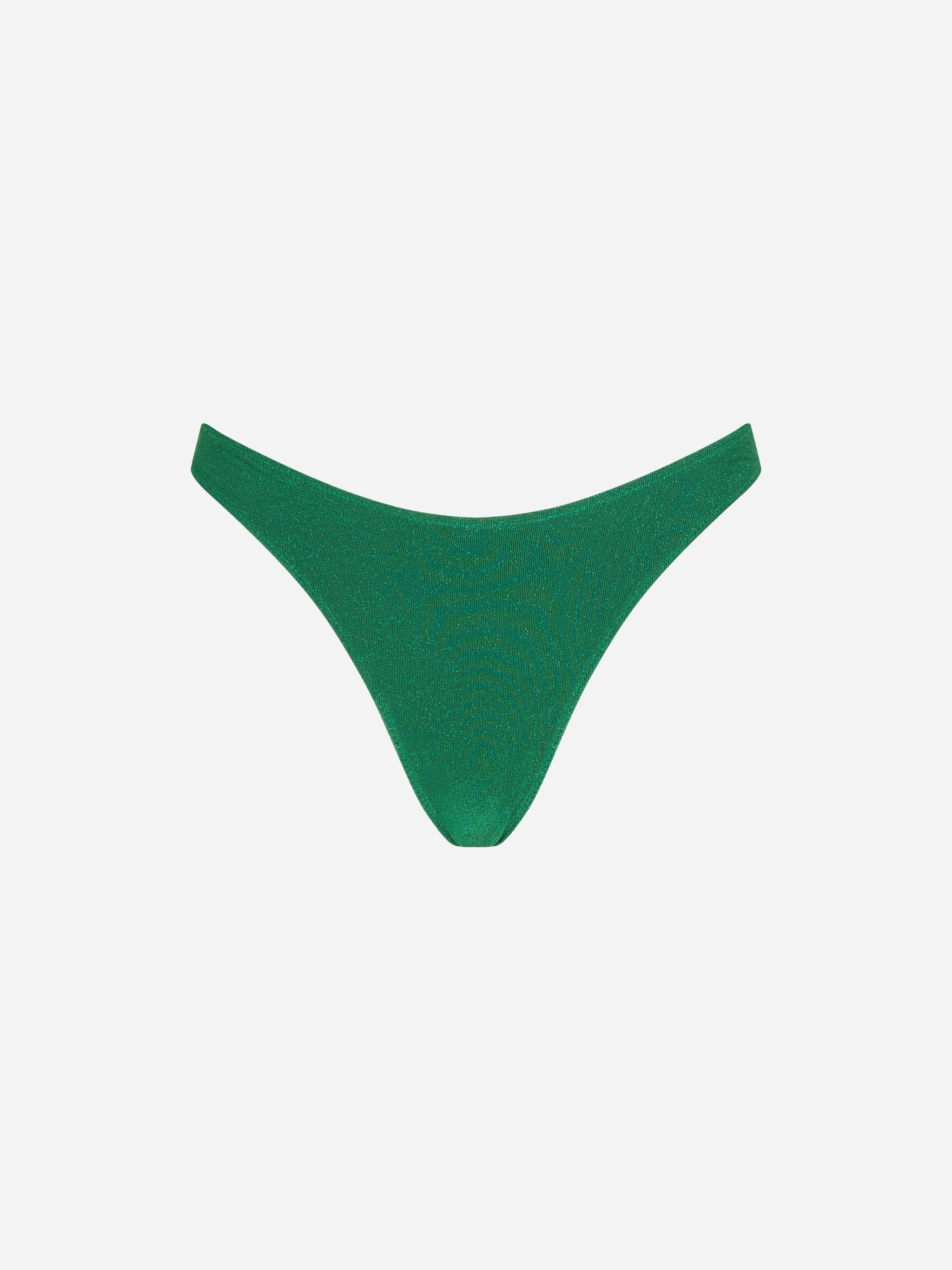 Green Lurex Naomi Cheeky Swim Briefs Bottom