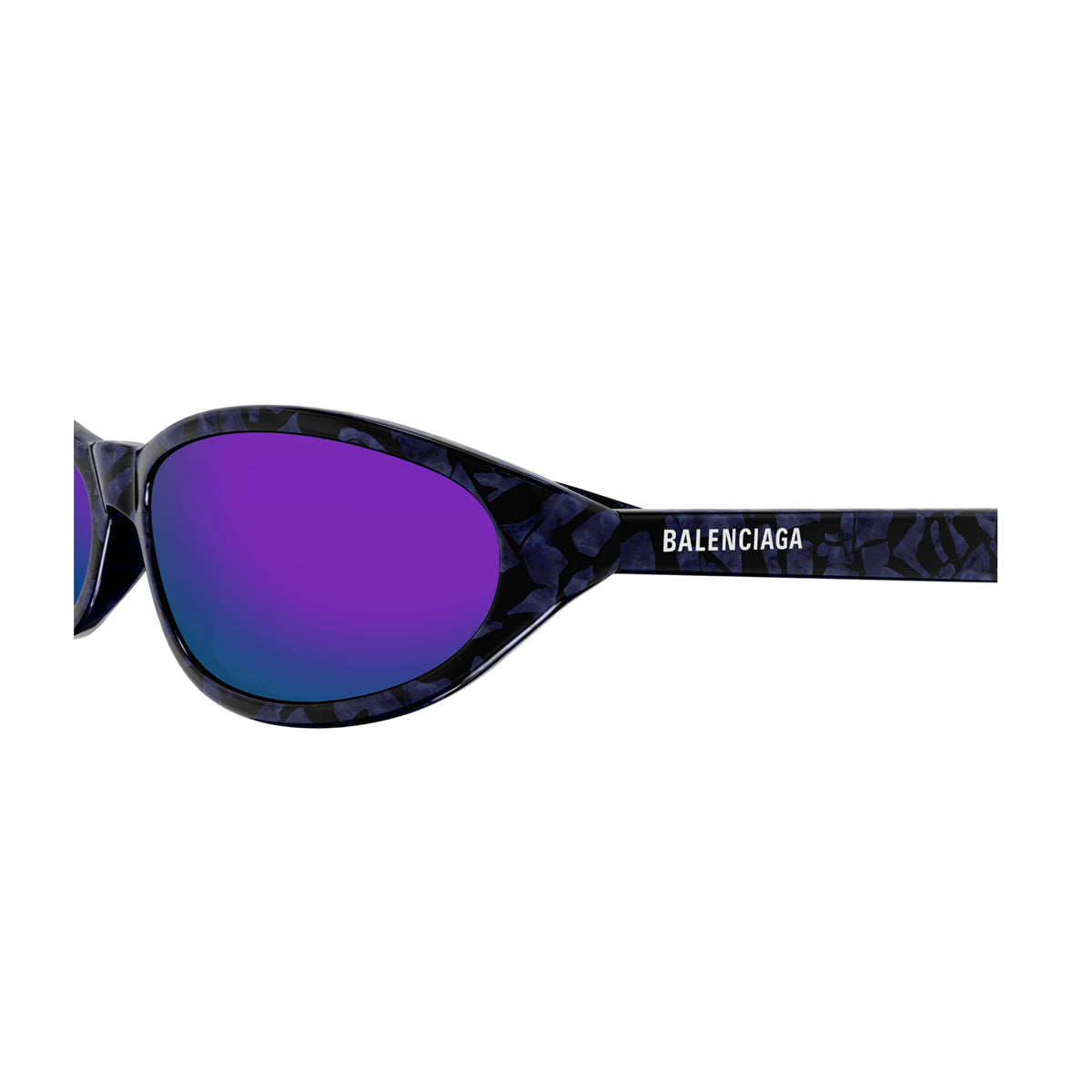 Balenciaga BB0007S Linea Everyday 011 Violet Black Nero Acetate Occhiali Da Sole