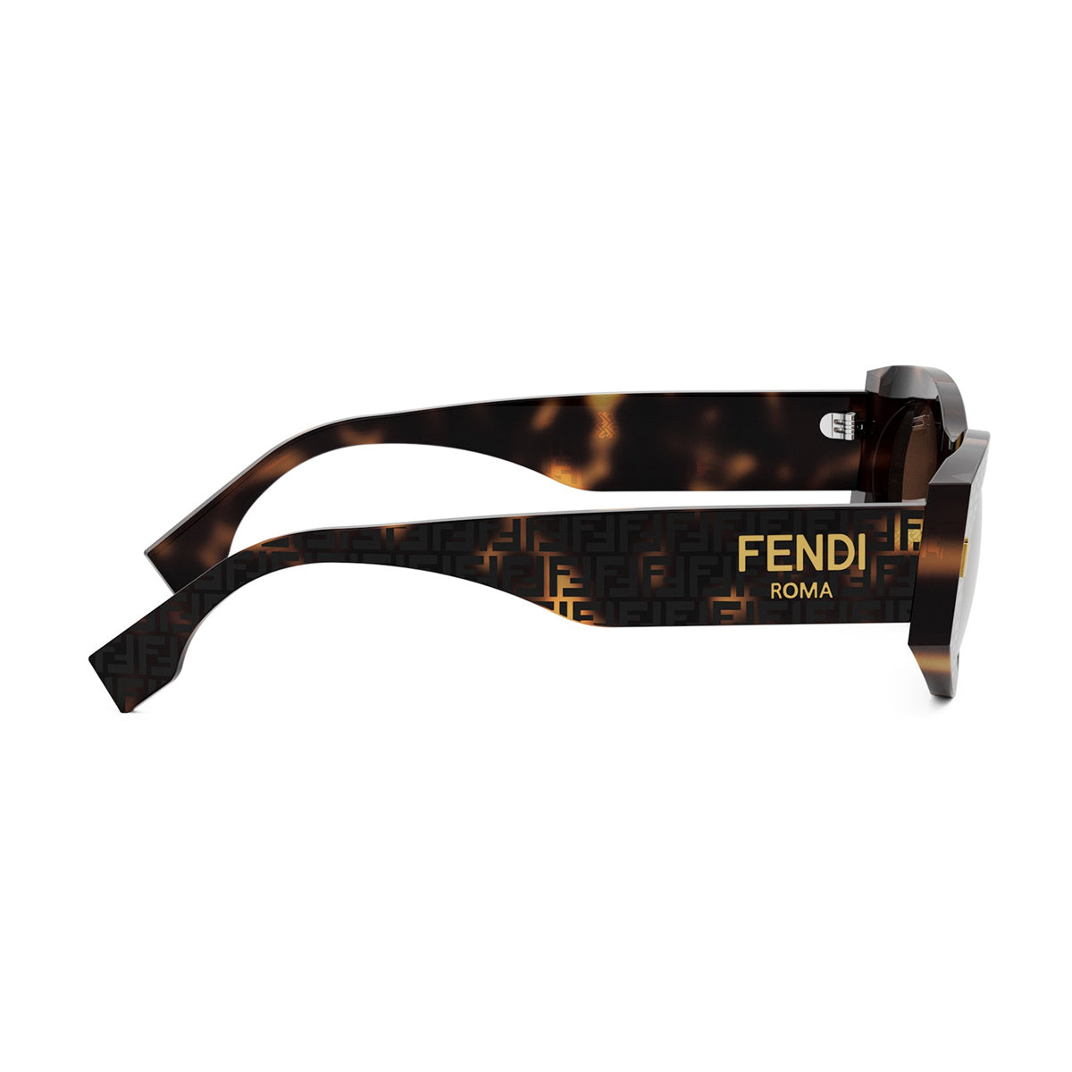 FE40125I Fendi Roma 55E Havana Marrone Acetate Occhiali Da Sole