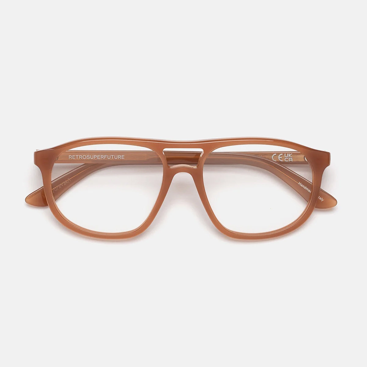 Retrosuperfuture NUMERO 127 Cola Caramel Beige Acetate Occhiali Da Vista