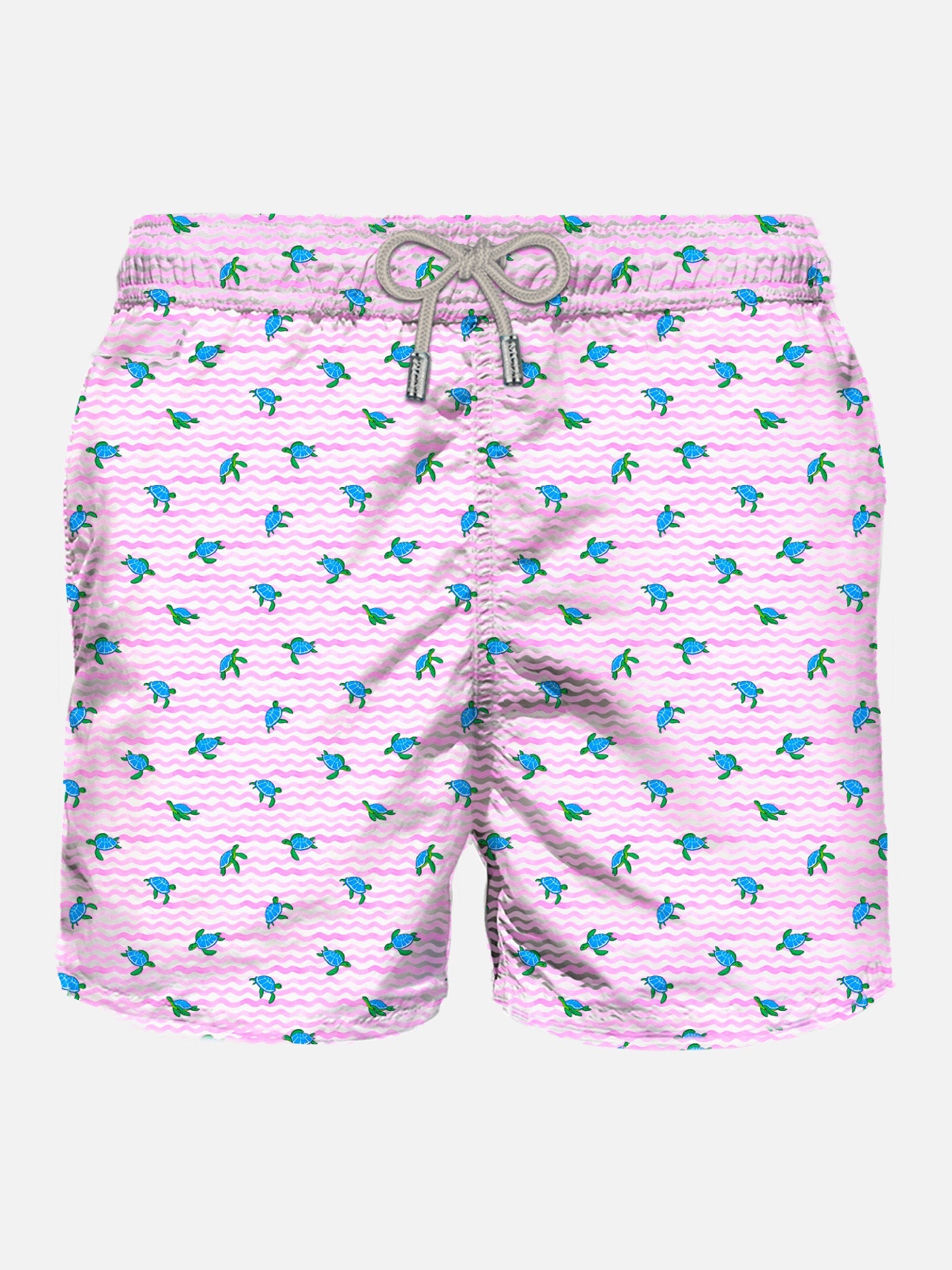 Comfort Light Classic Stretch Swim Shorts With Sea Turtles Print Pink Swimshort