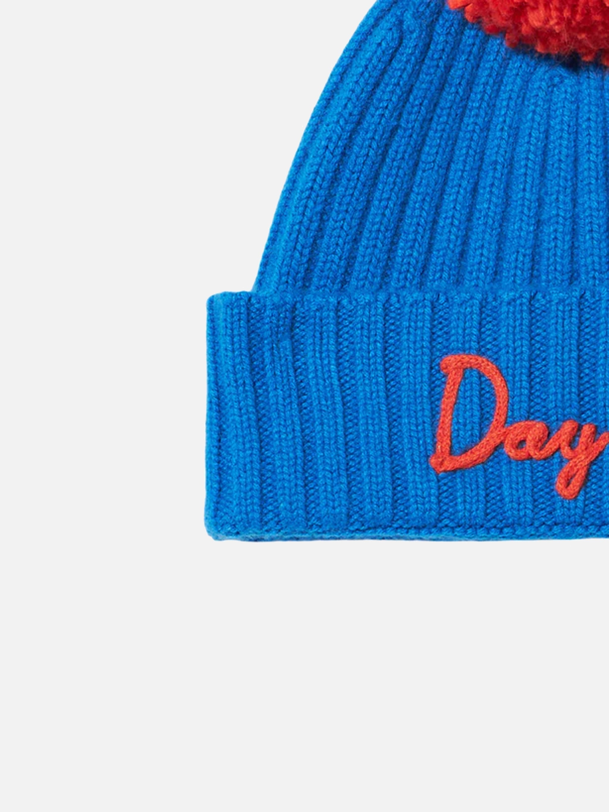 Man Beanie With Pompon Petrolio Hat
