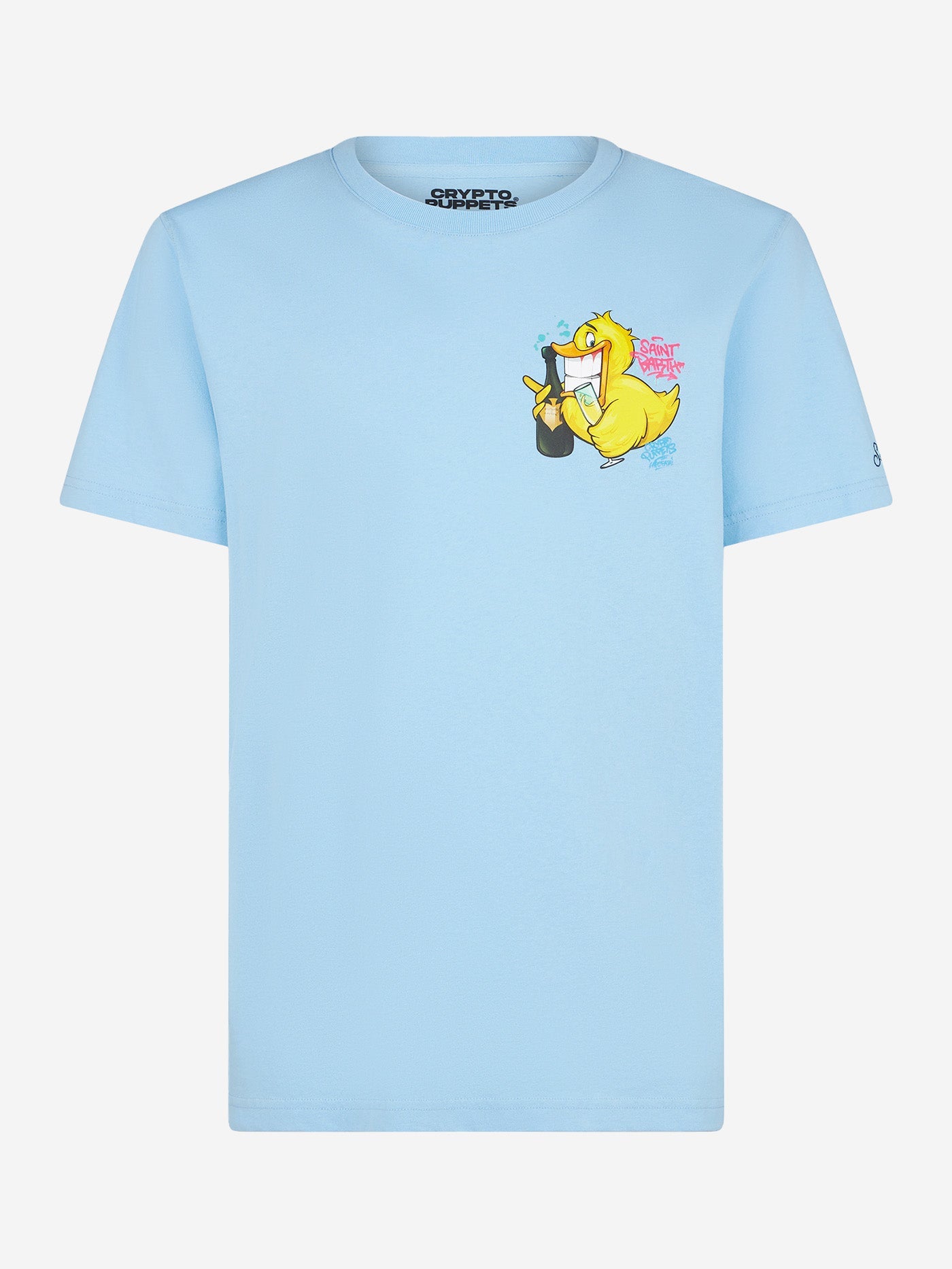 Man T-Shirt With Ducky Print | Crypto Puppets® Special Edition Sky