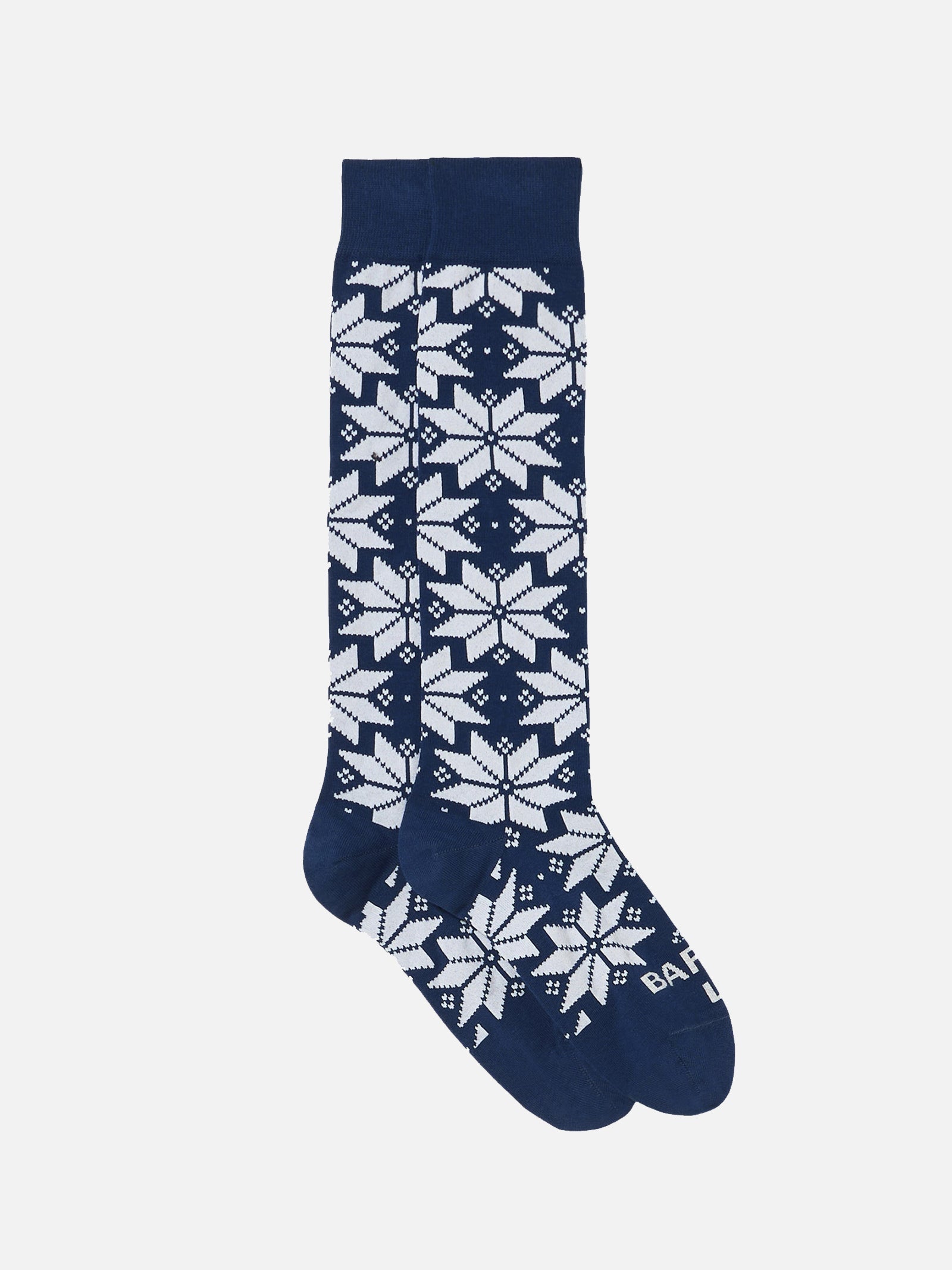 Man Long Socks With Nordic Pattern Blue