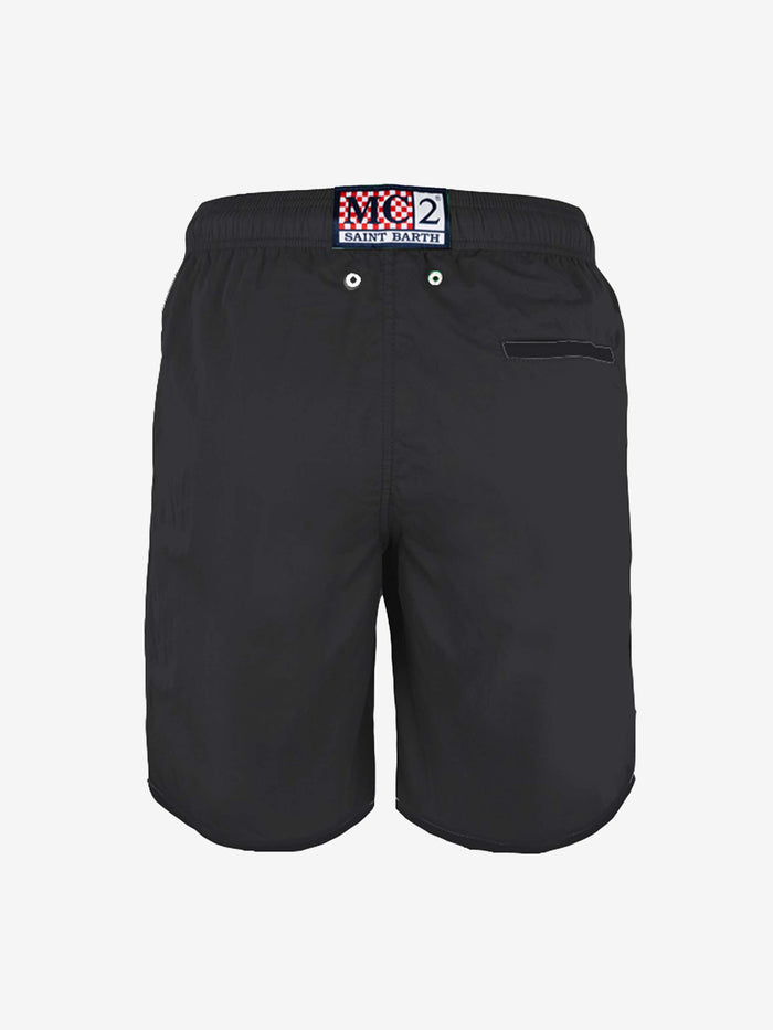 Man Black Board Shorts Swimshort