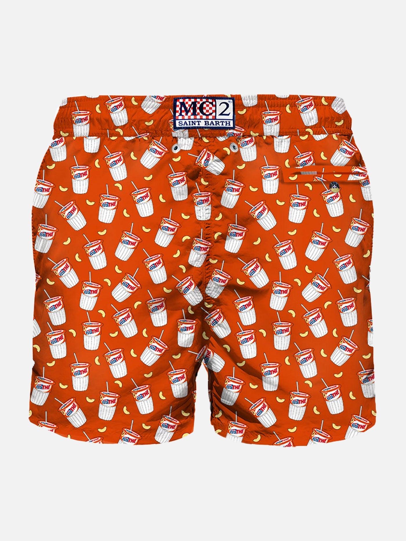 Man Light Fabric Swim Shorts With Estathé Print | Estathé® Special Edition Swimshort