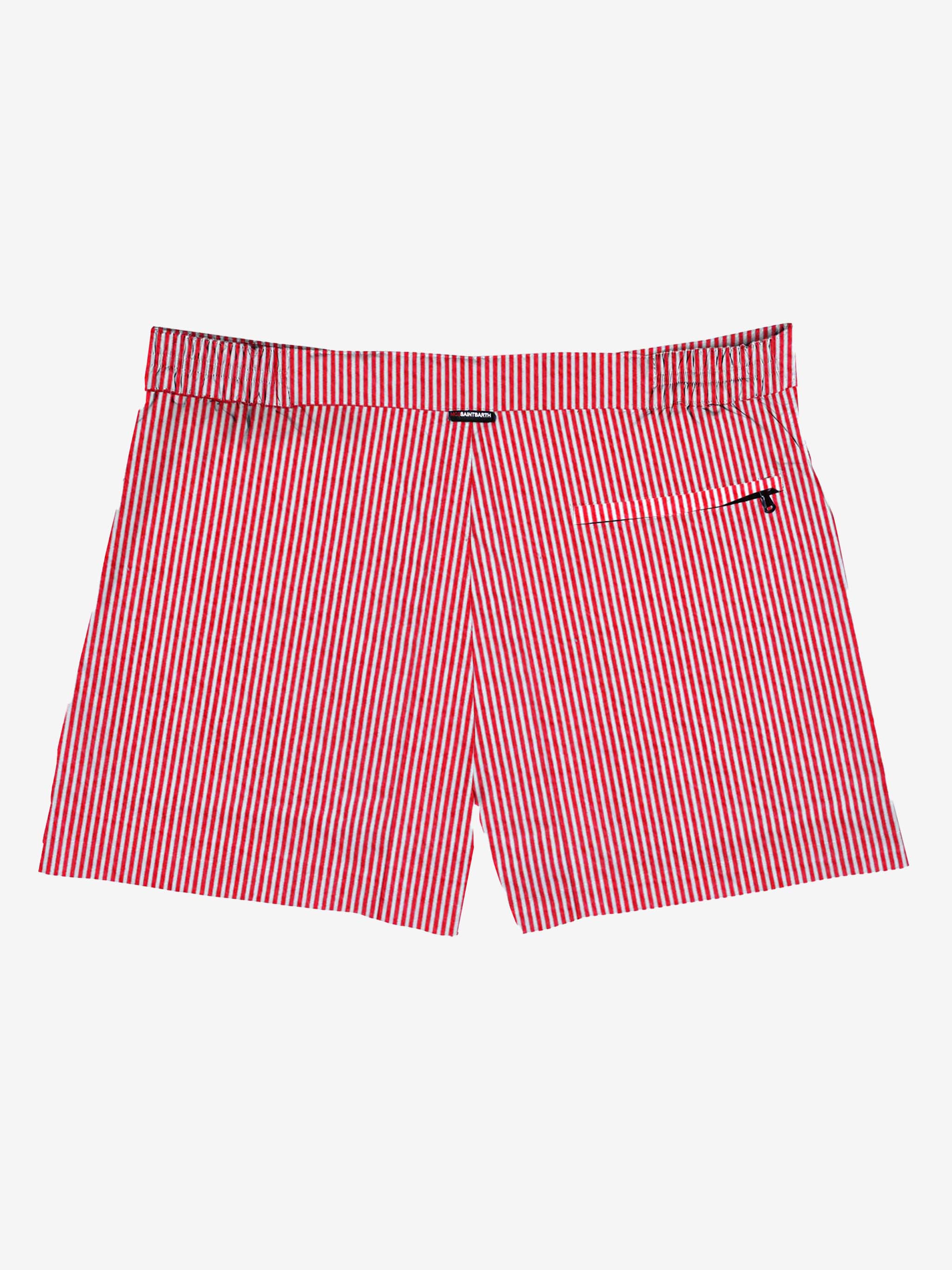 Man Swim Shorts With Red Striped Swimshort