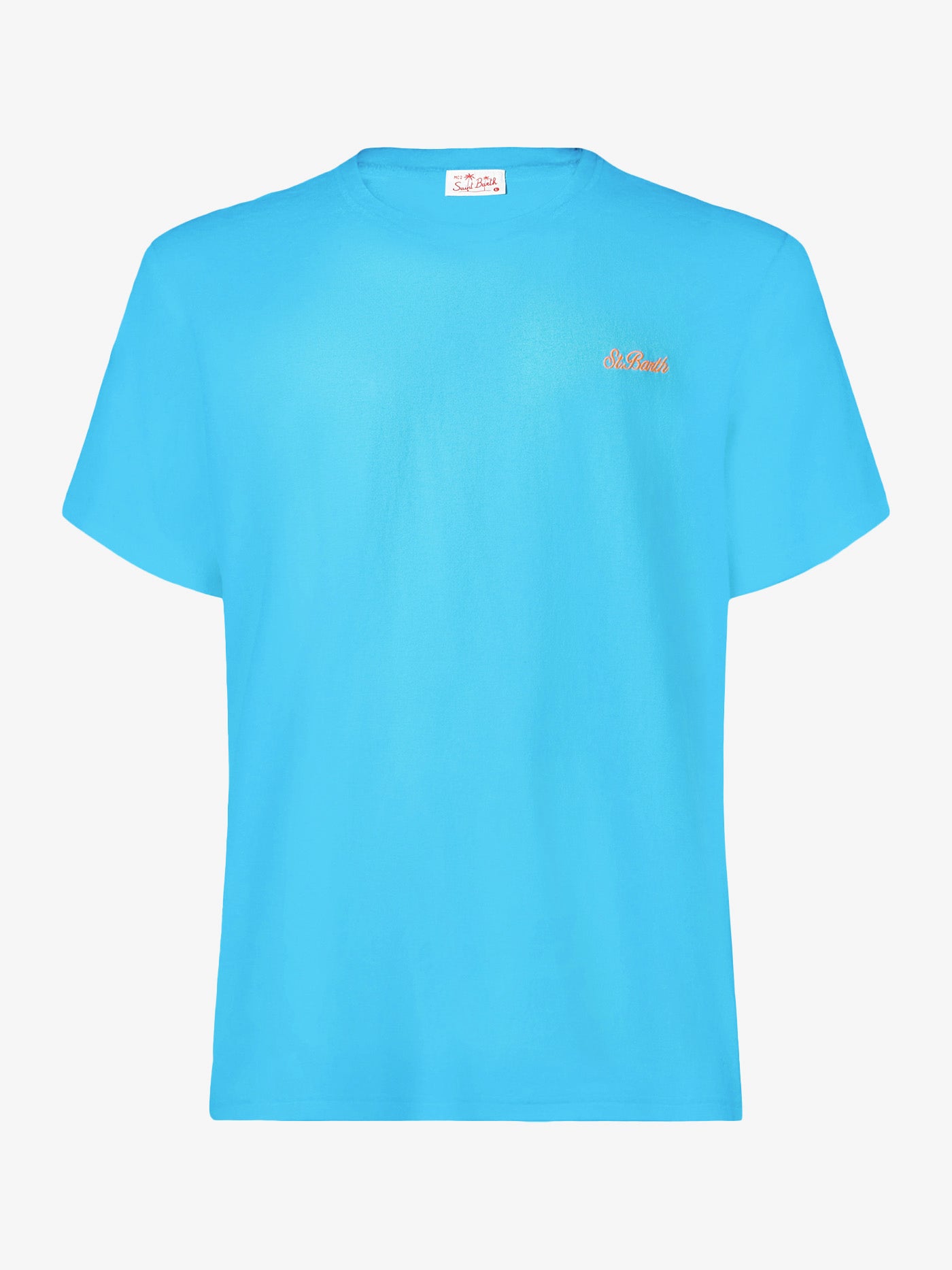 Man Light-Blue Cotton T-Shirt Sky