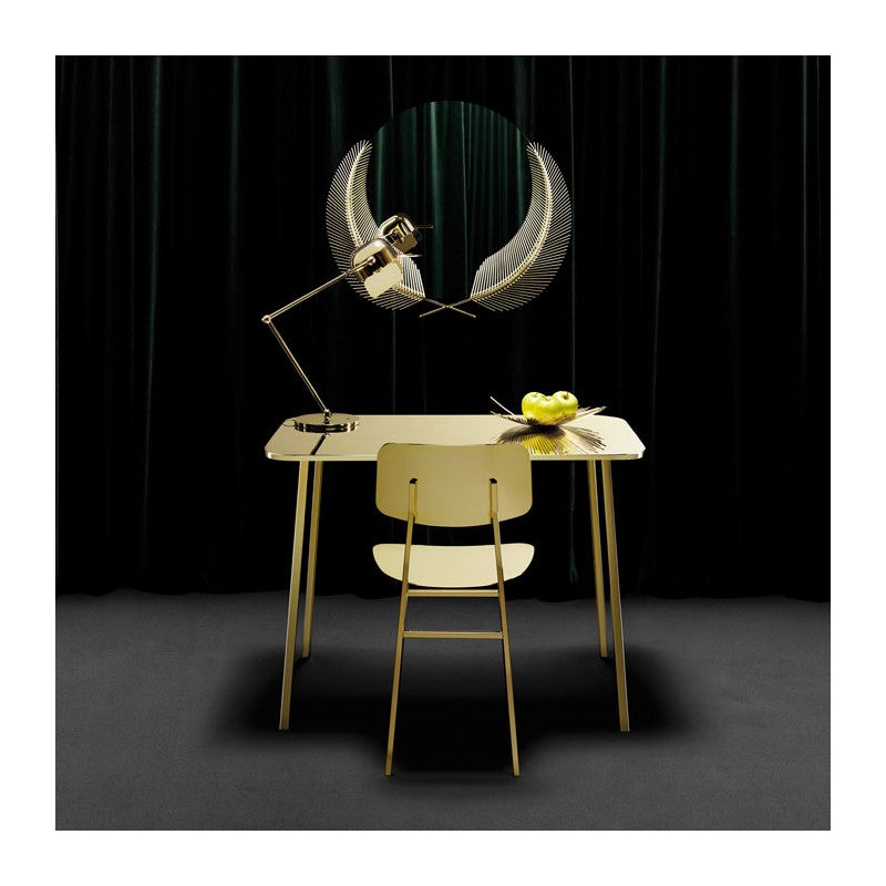 Miami Desk Satin Gold Complements
