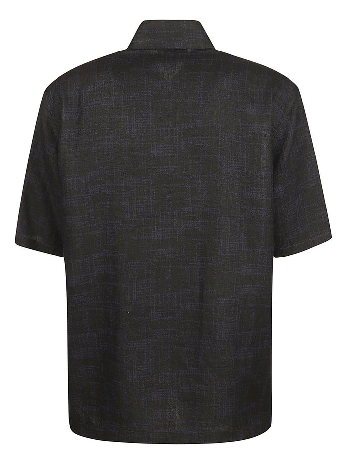 OMGG013S24FAB0074710 Nero Linen Camicia