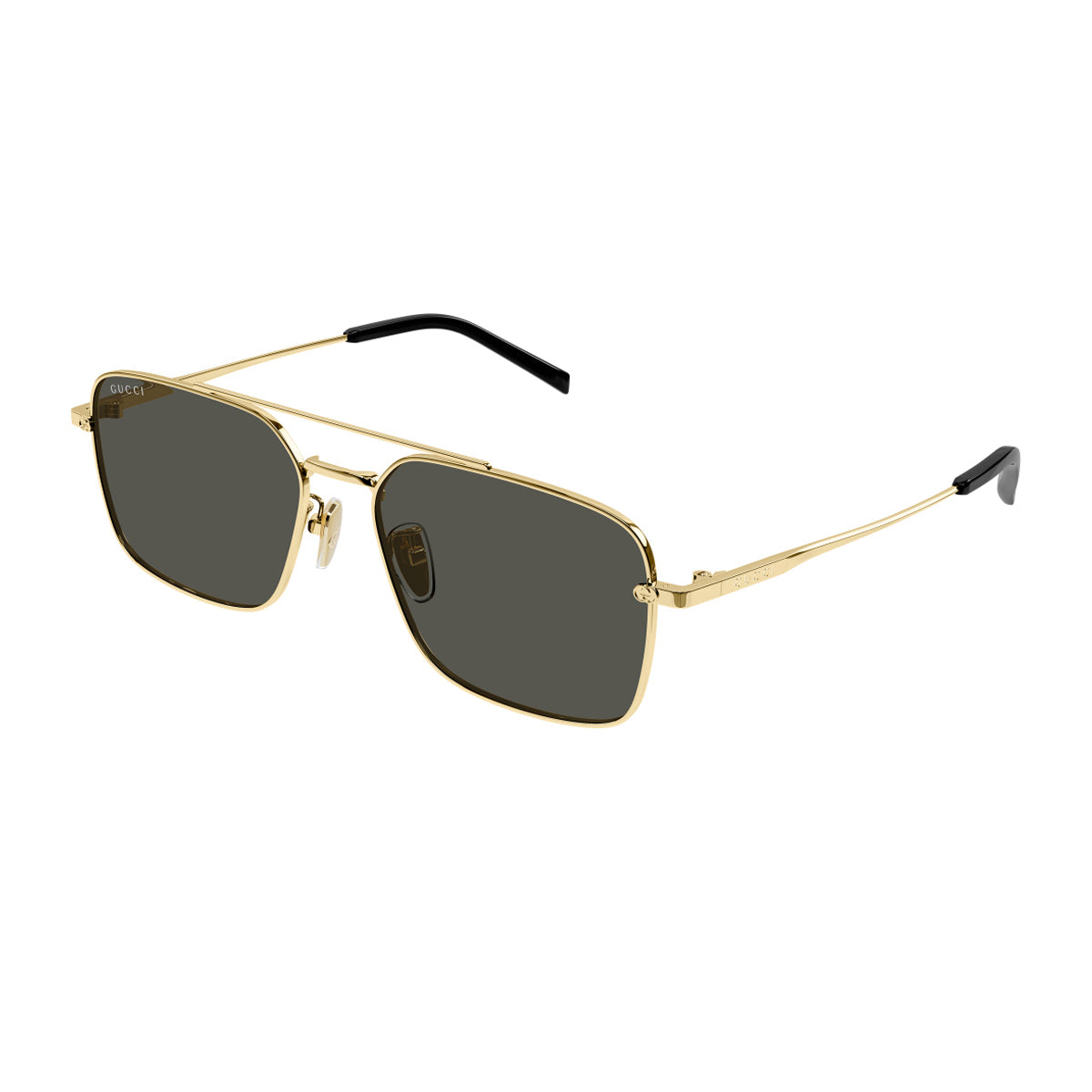 Gucci GG1957SA Linea Institutional Logo 001 Gold Grey Oro Metal Occhiali Da Sole
