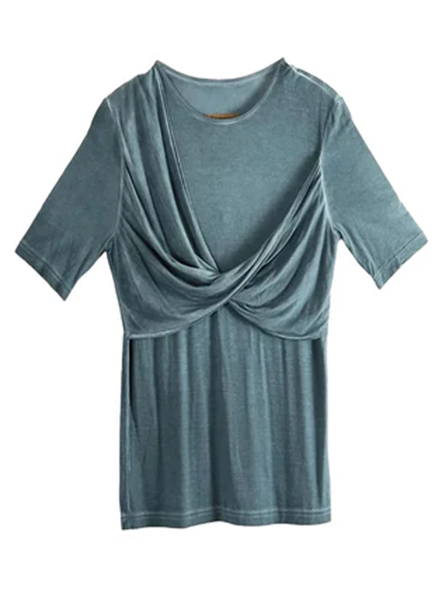 Uma Wang Twist Top Steel Blue Women >> Rtw