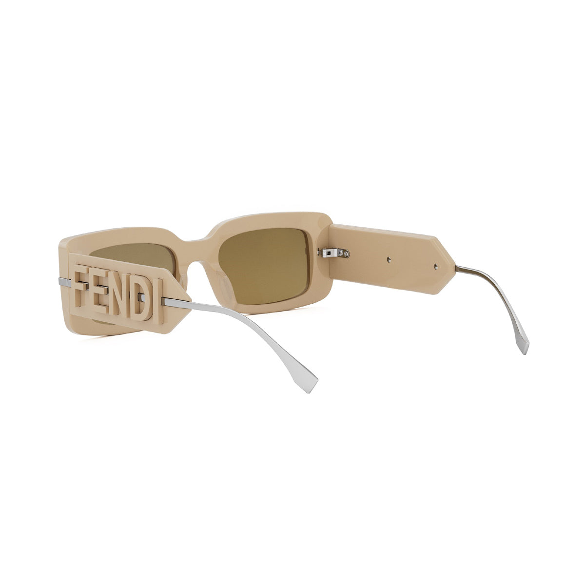 Fendi FE40133I Fendigraphy 57E Beige Acetate Occhiali Da Sole