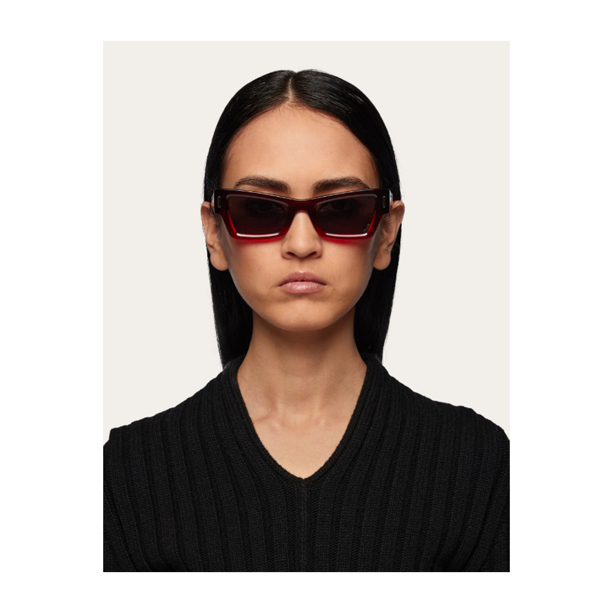 Salvatore Ferragamo SF2006S 615 Rosso Sfumato Trasparente Acetate Occhiali Da Sole