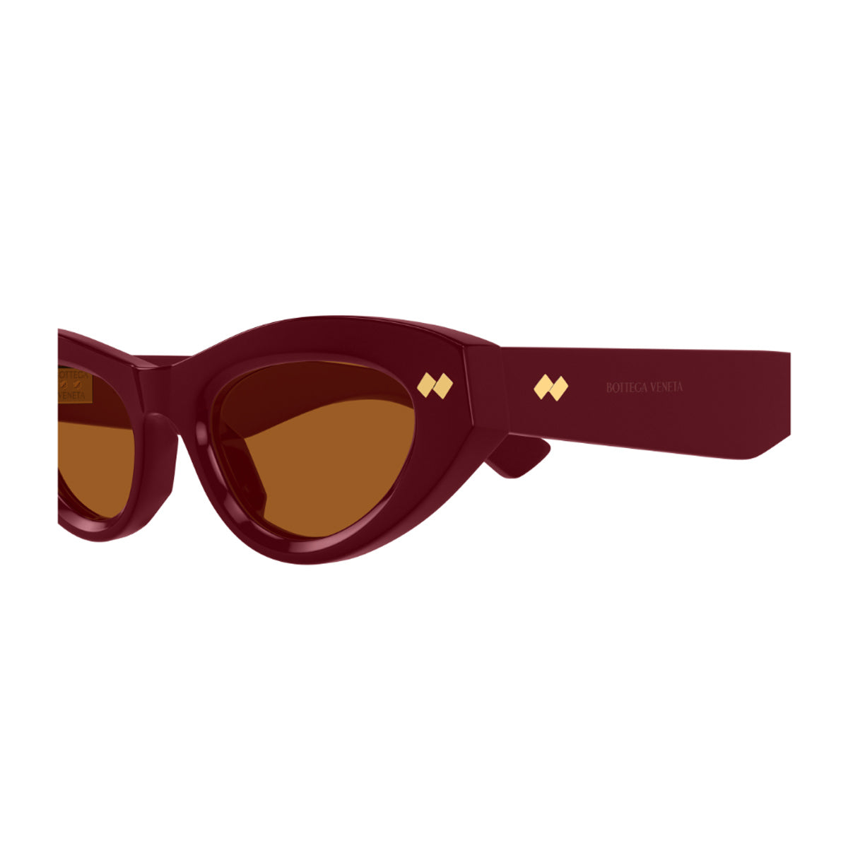 Bottega Veneta BV1350S Linea Ribbon 005 Burgundy Brown Bordeaux Recycled Acetate Occhiali Da Sole