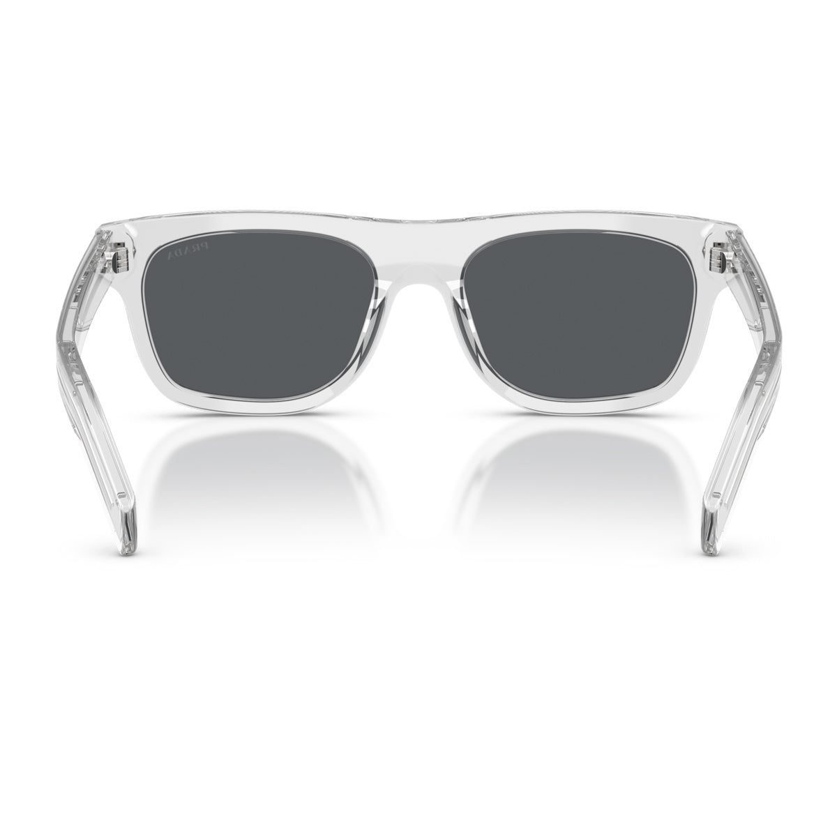 Prada PR B12S 12R07T Grigio Trasparente Acetate Occhiali Da Sole