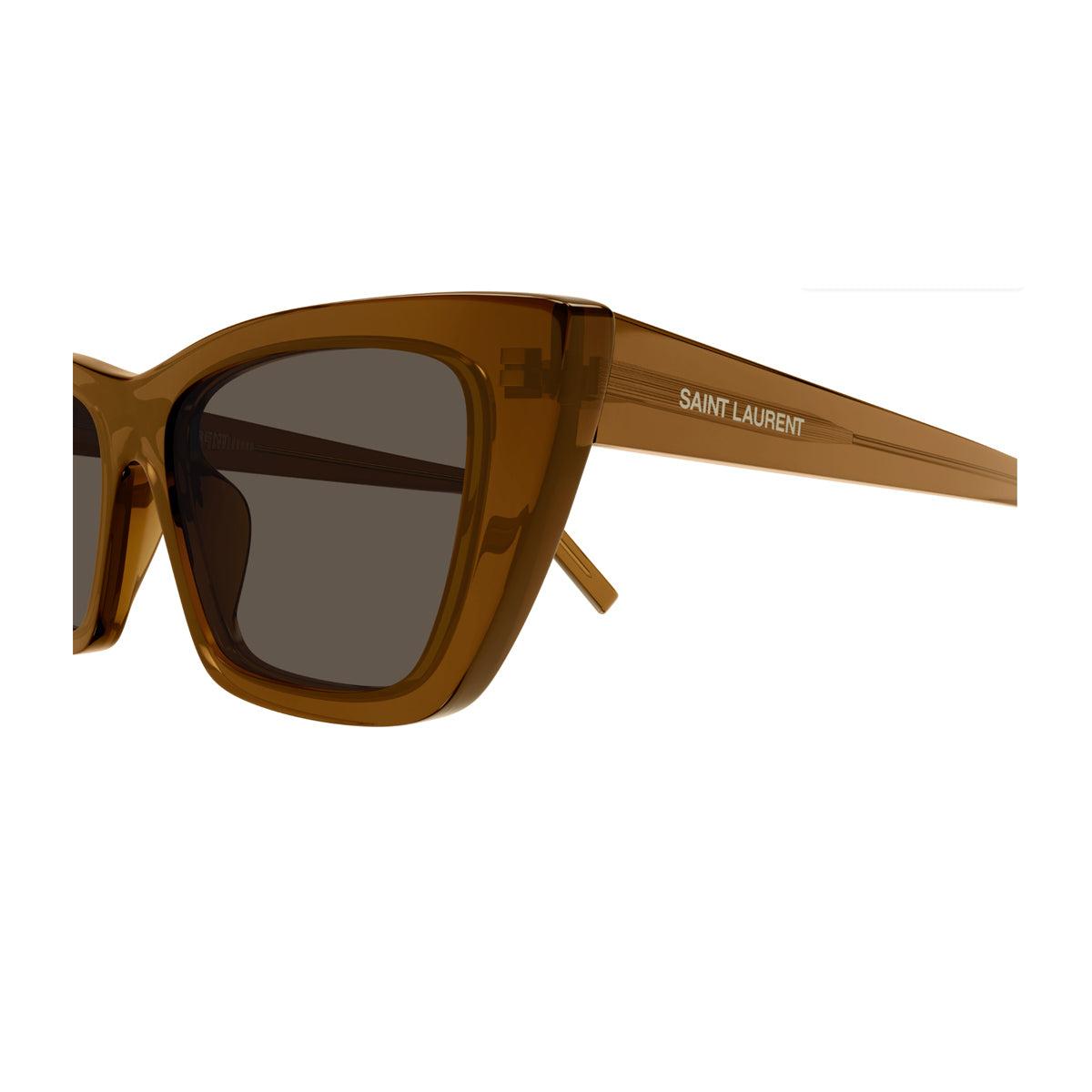 Saint Laurent SL 276 MICA Linea LOGO 060 Brown Transparent Marrone Acetate Occhiali Da Sole