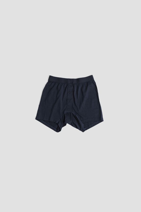 Handvaerk Hand-finished jersey boxer briefs in navy