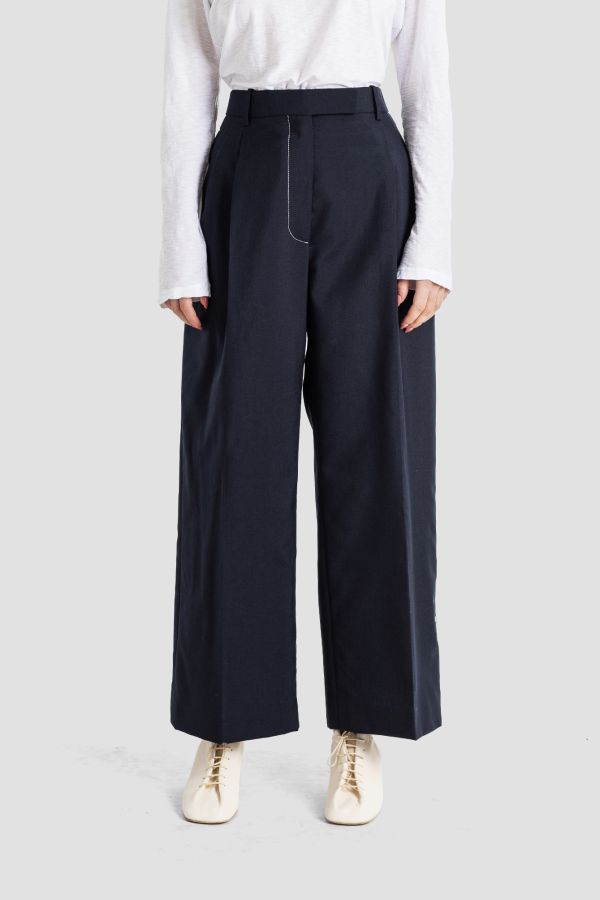 Thom Browne Wool blend trousers in navy