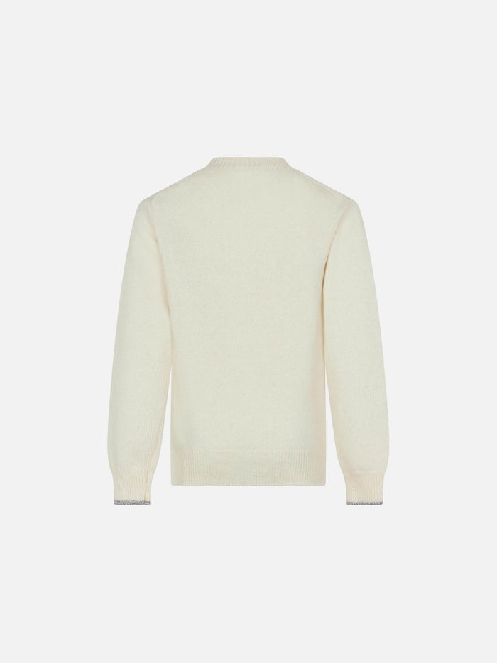 Girl Crewneck Sweater With All I Need Is Snow Lettering