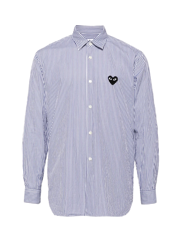 Comme Des Garçons Play Striped Shirt Blue Women >> Rtw Polo