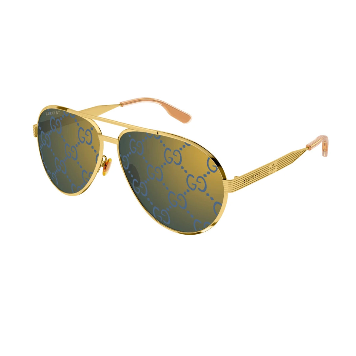 Gucci GG1513S Linea Lettering 005 Oro Metal Occhiali Sole