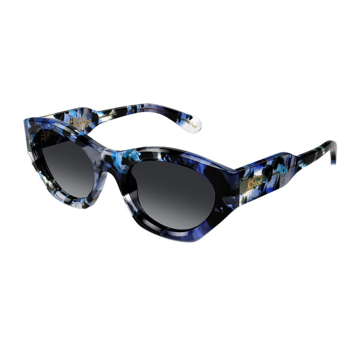 Chloé CH0220S Linea Gayia 009 Blue Grey Blu Recycled Acetate Occhiali Da Sole