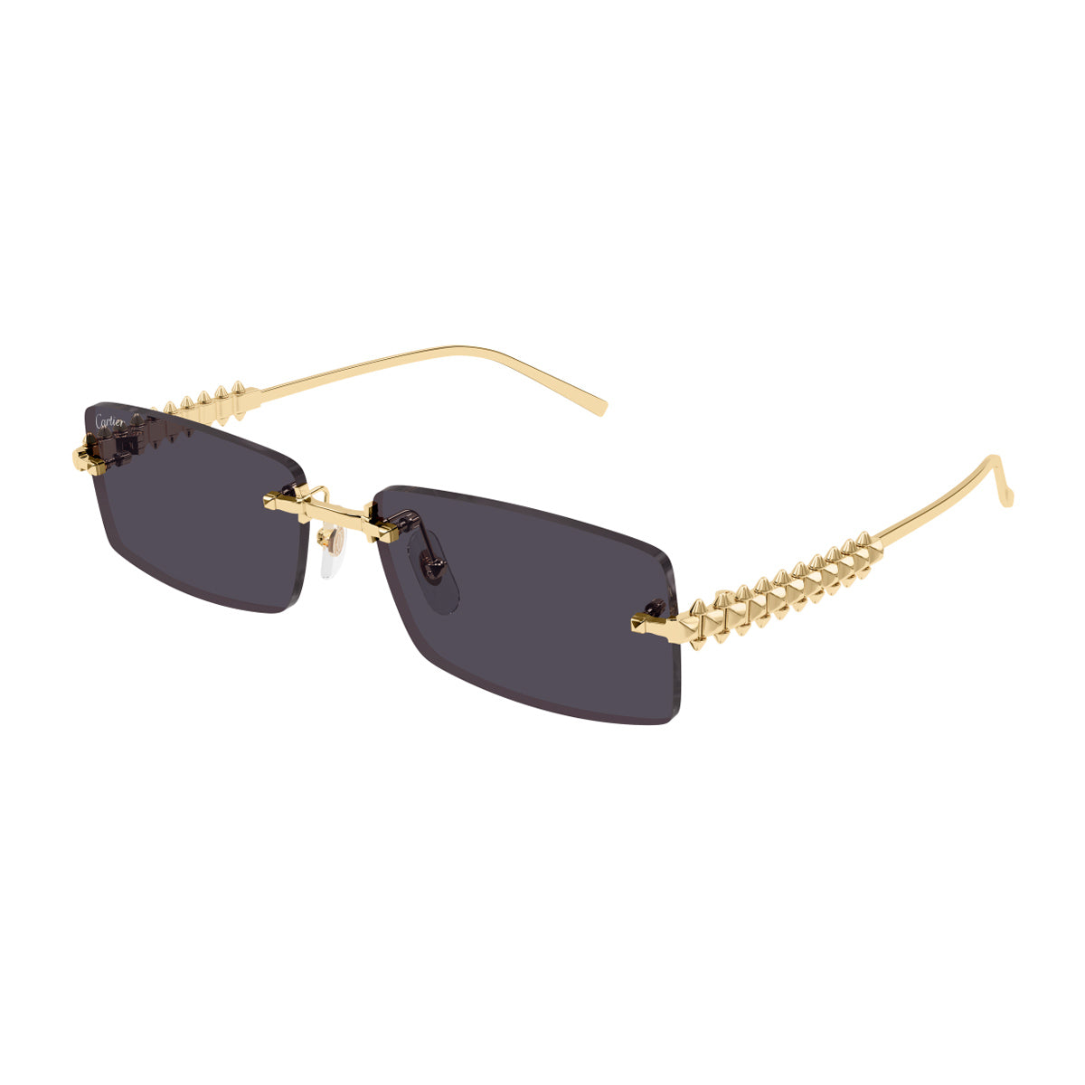Cartier CT0604S Clash de 002 Gold Smoke Oro Metal Occhiali Da Sole