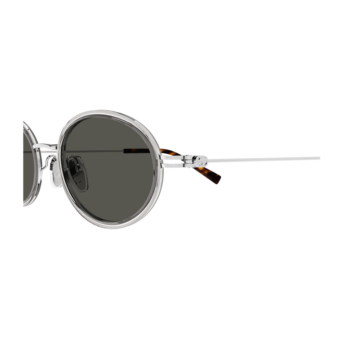 Gucci GG1980S Linea Emblem 005 Grey Silver Grigio Metal Occhiali Da Sole