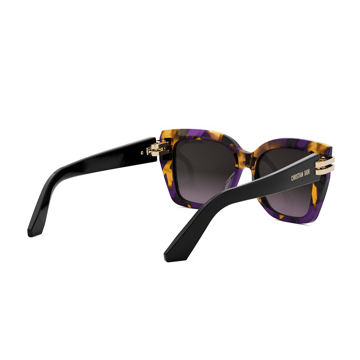 CDior S1I 24f2 Havana Giallo Viola Multicolore Acetate Occhiali Da Sole