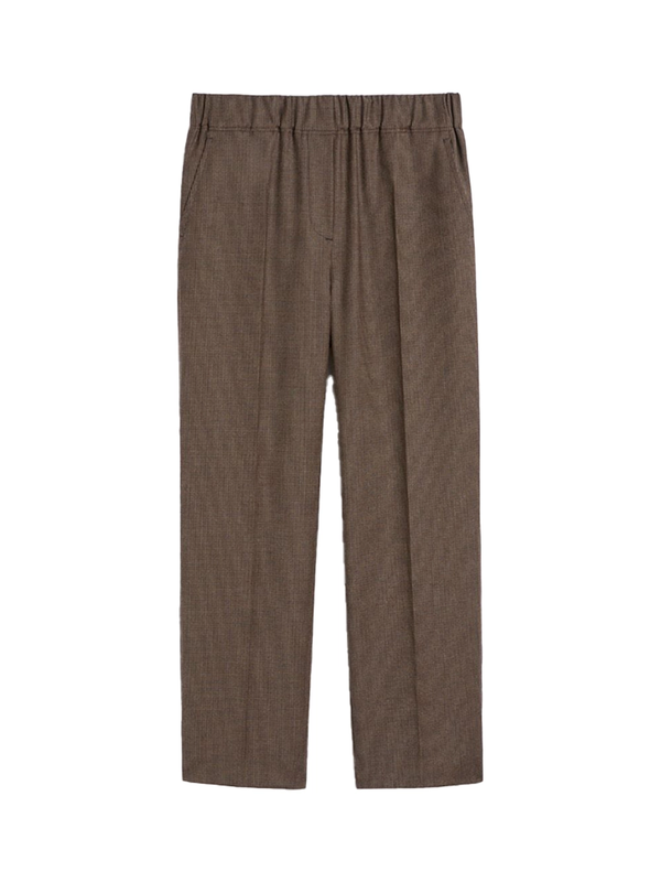 Weekend Maxmara Wool Flannel Trousers Chocolate Women >> Rtw Trousersjoggers