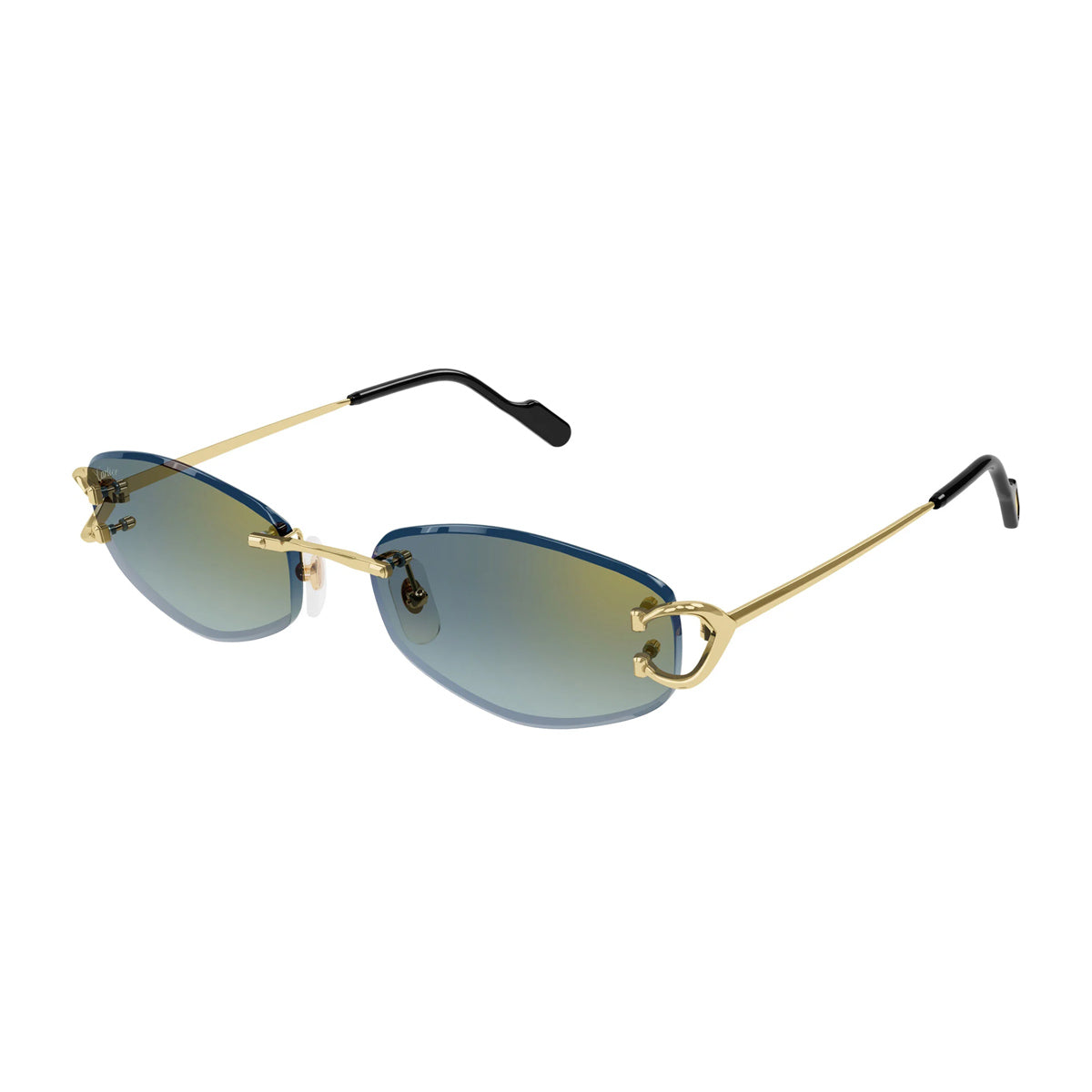 Cartier CT0467S Décor C Classique 003 Gold Green Oro Metal Occhiali Da Sole