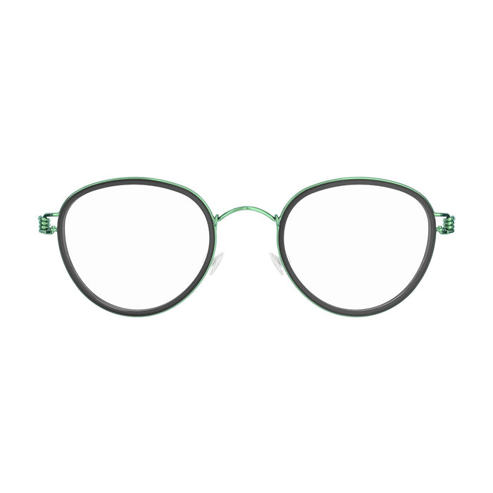 Lindberg Kid Teen Air Rim Jackie P90-P90-P90-K199 Black-Green Verde Titanium/acetate Occhiali Da Vista