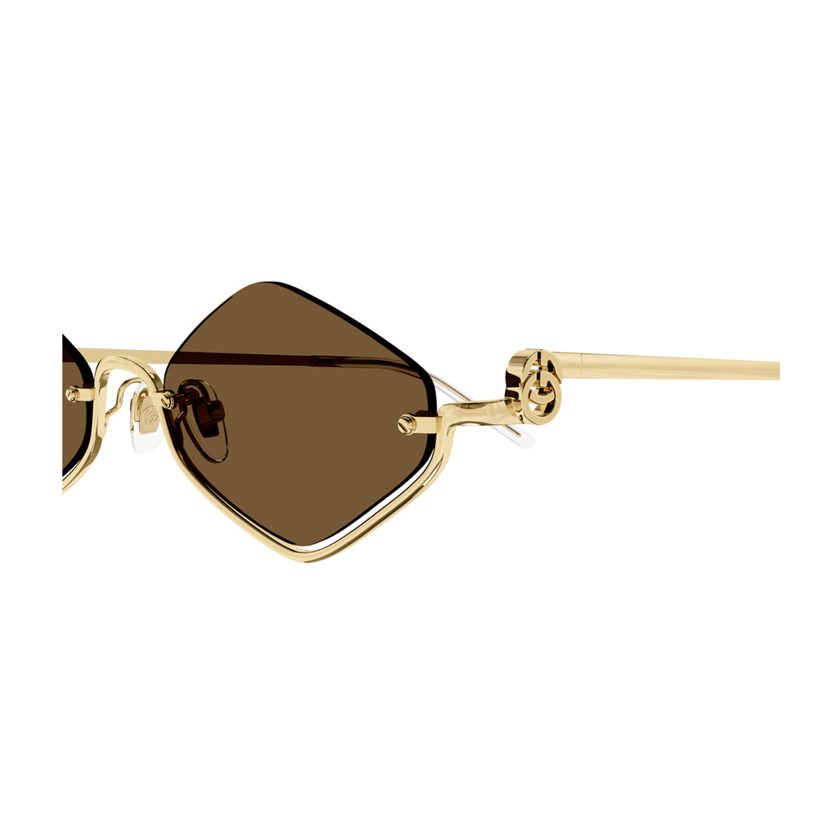 GG1604S LINEA GG LOGO 002 gold brown Oro Metal Occhiali Sole