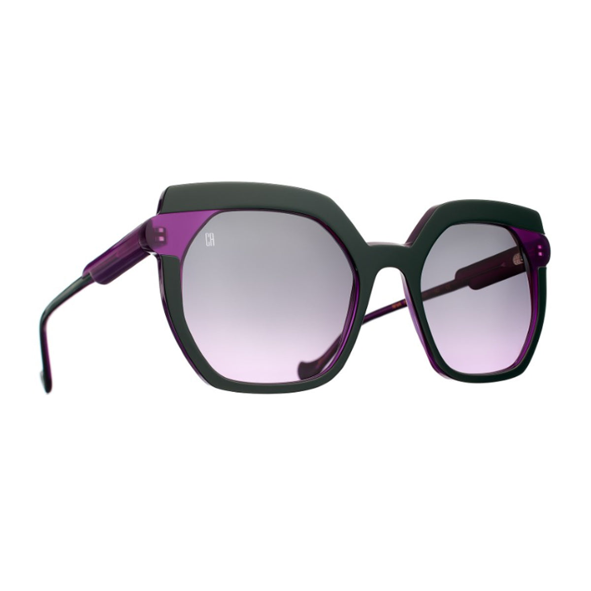 Caroline Abram Niva 792 Vert- Pourpre Foncé Verde Acetate Occhiali Da Sole