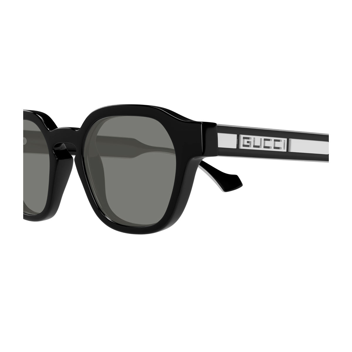 GG1730S Linea Lettering 001 Black Crystal Grey Nero Injected Occhiali Da Sole