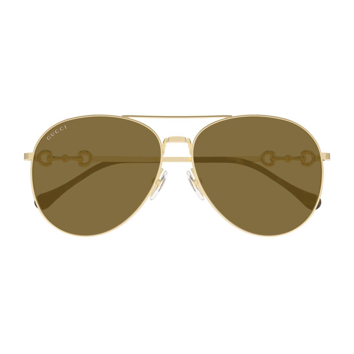 Gucci GG1698S Linea Horsebit 002 Gold Brown Oro Metal Occhiali Da Sole