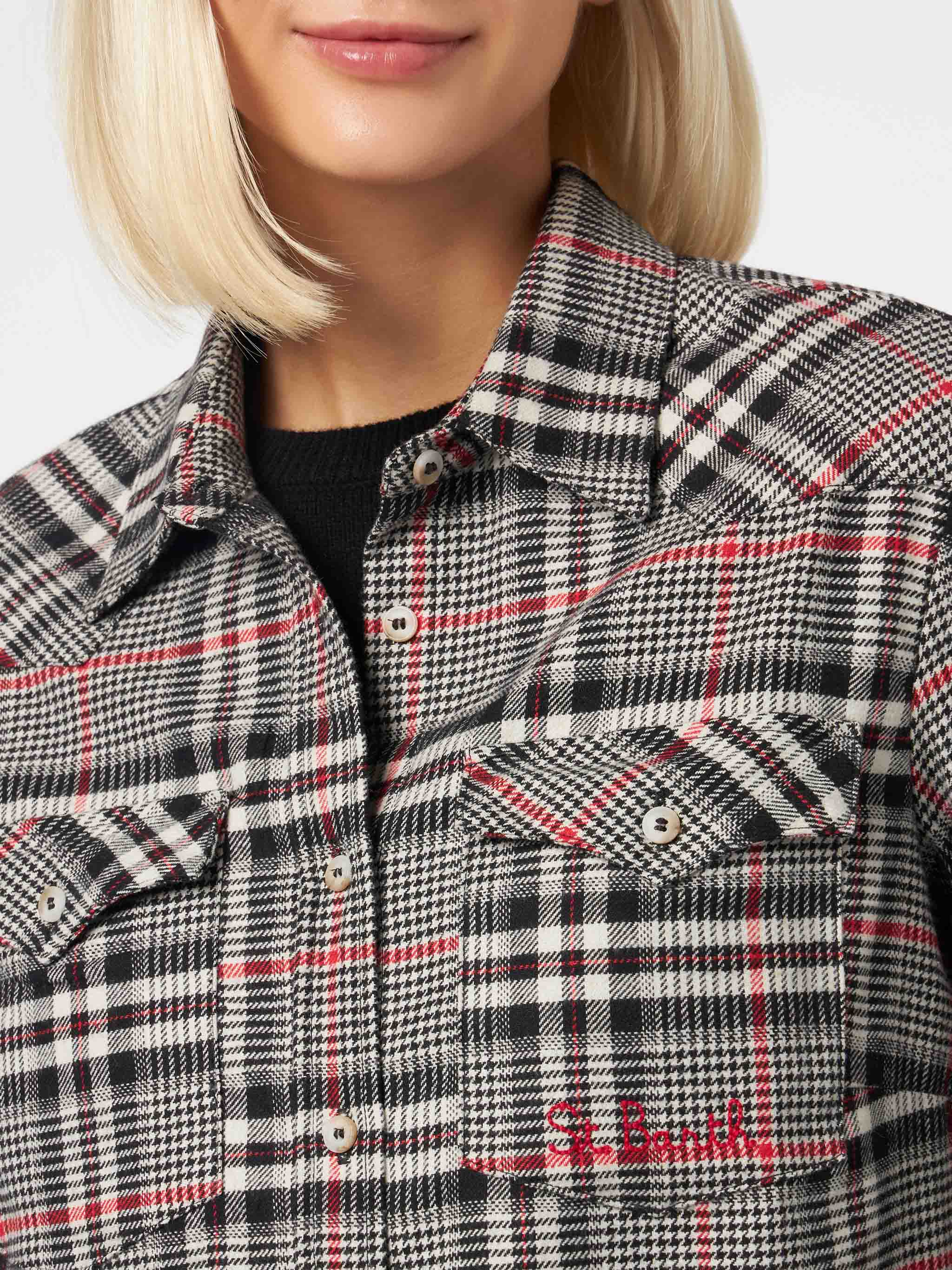 Deer Prince Of Wales Overshirt Black Shirt
