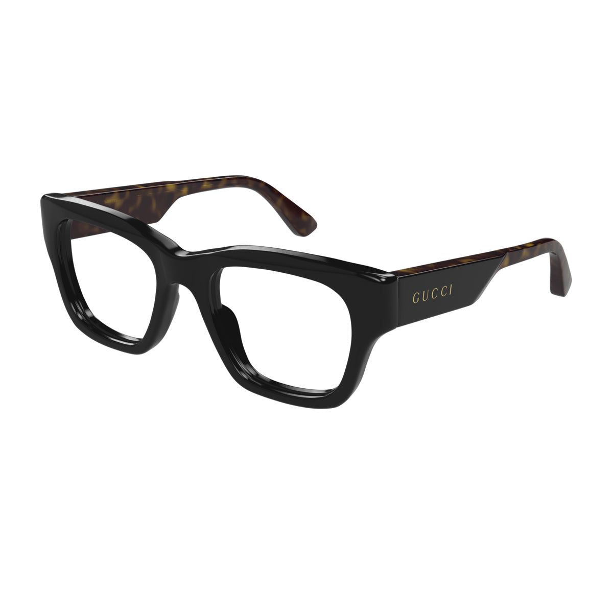 Gucci GG1669O Linea LETTERING 005 Black Havana Marrone Acetate Occhiali Da Vista