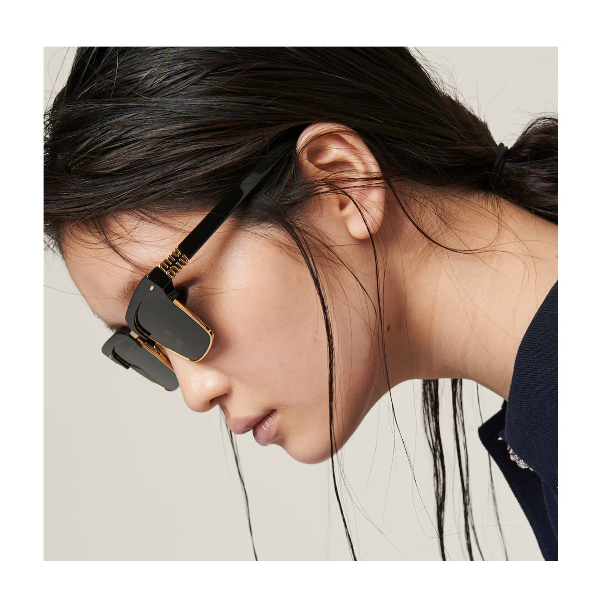 Miu 0MU 10ZS Runway 1AB5S0 Black Nero Acetate Occhiali Da Sole