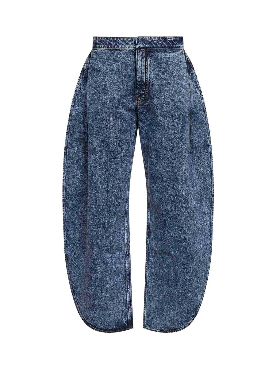 Blue Denim Petal Jeans Cotton
