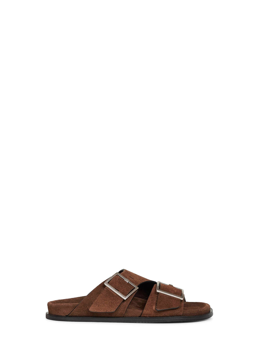 Brown Suede Alba Sandals Leather
