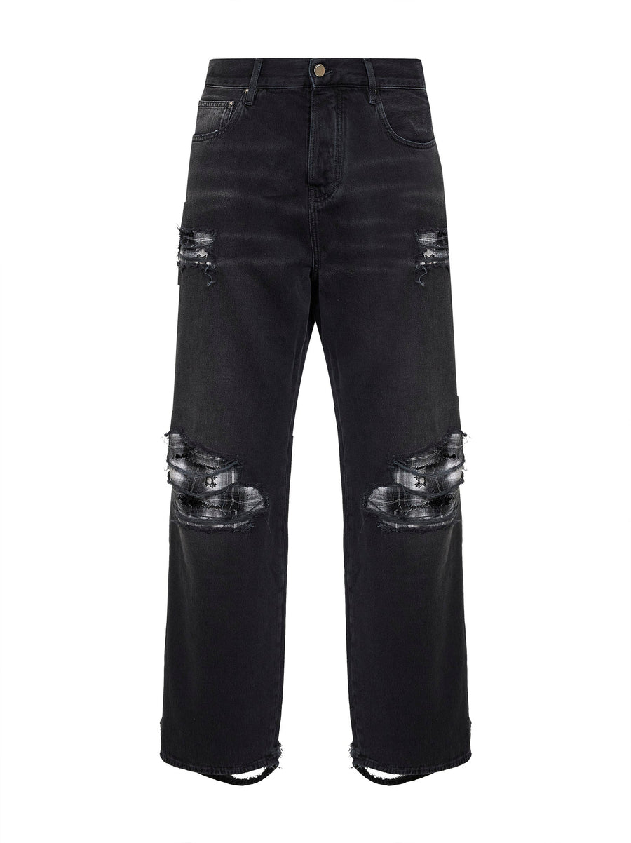 Baggy Jeans Black Denim Cotton