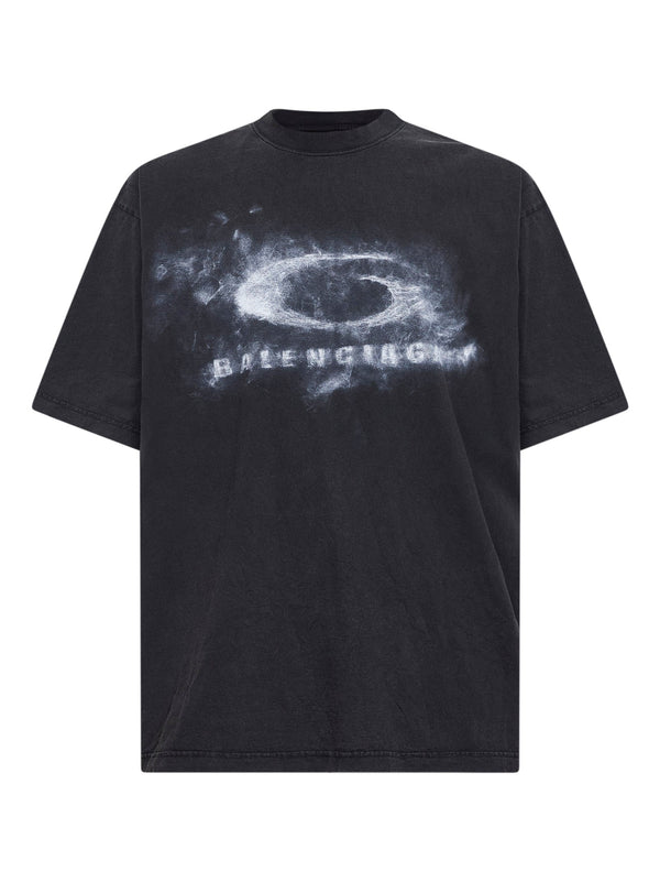 T-Shirt Crayon Loop Black Cotton T-shirts