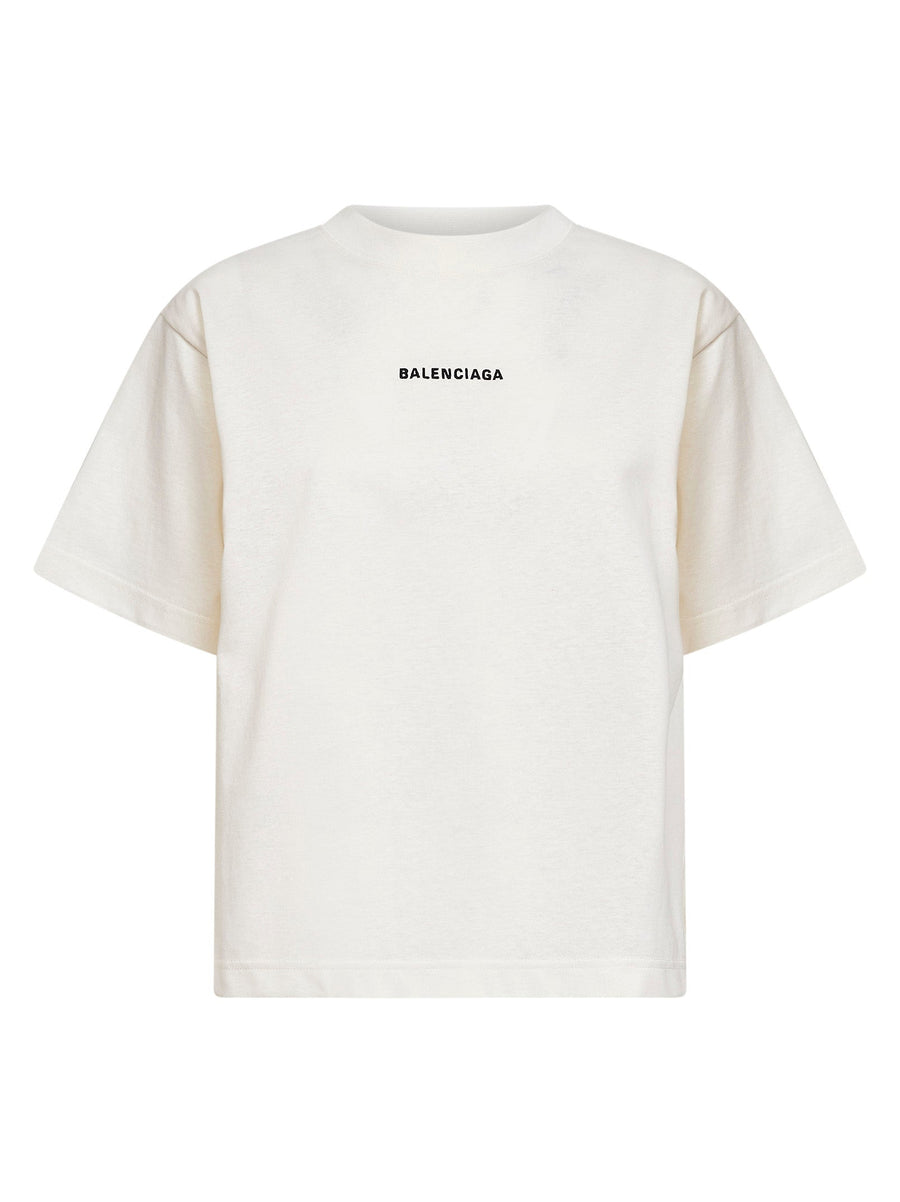 Crewneck T-Shirt Ivory Cotton T-shirts & Jerseys