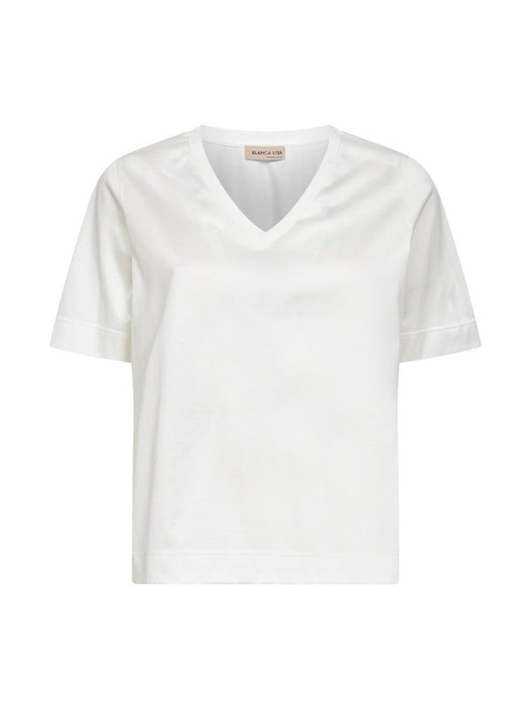 Cotton V-Neck T-Shirt White T-shirts & Jerseys