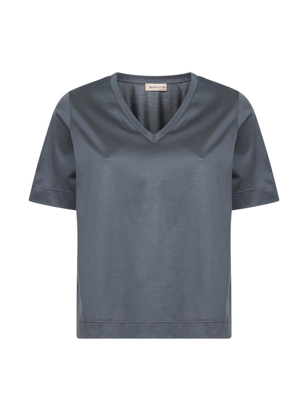 T-Shirt V-Neck Grey Cotton T-shirts & Jerseys