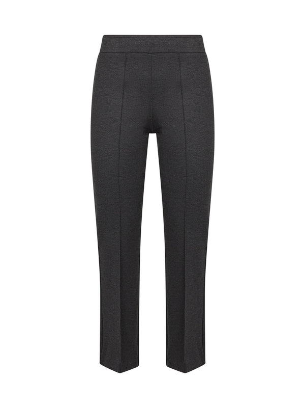 Anthracite Stretch Jersey Trumpet Trousers Viscose