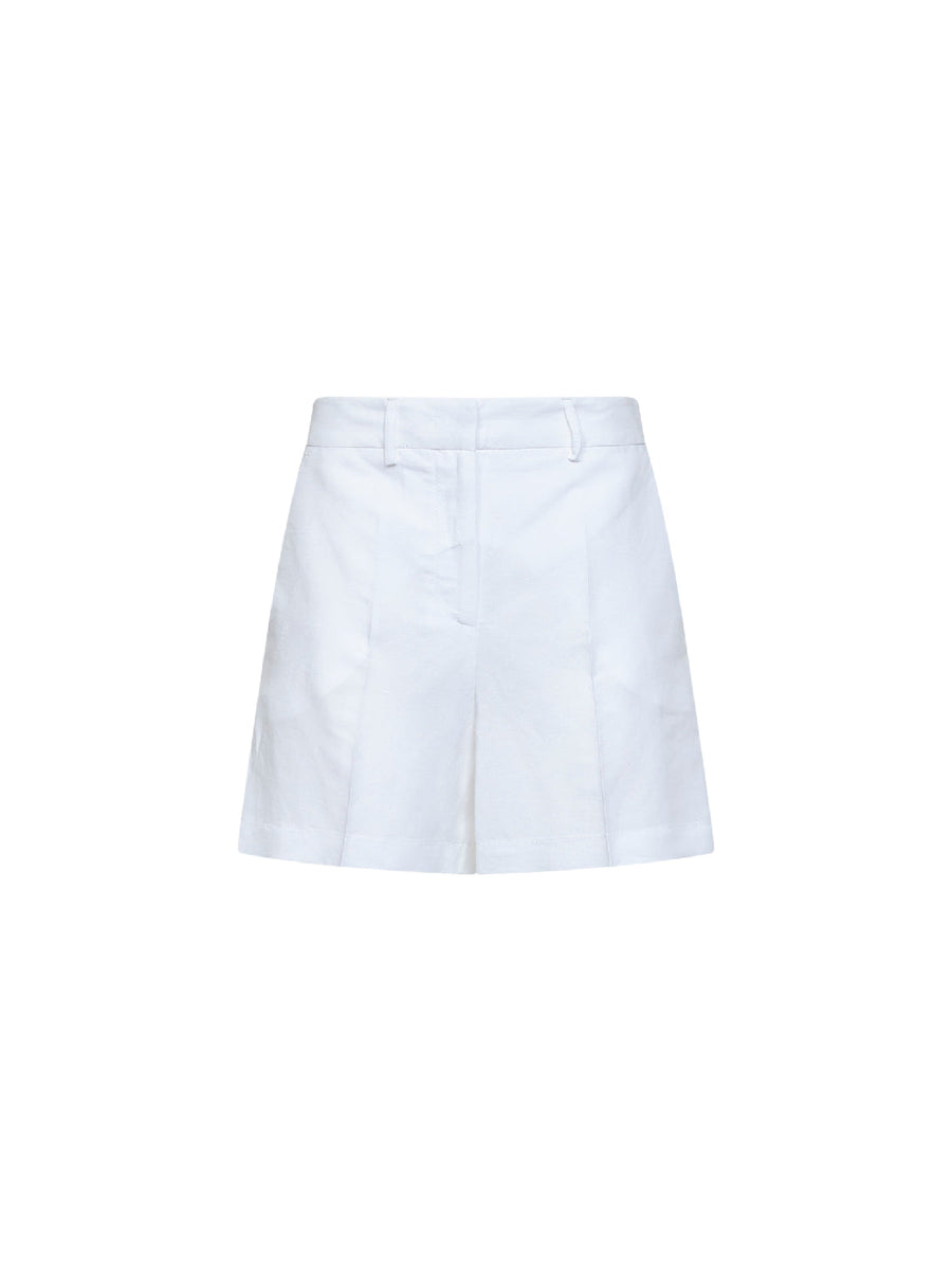 Shorts Silice White Viscose-Linen